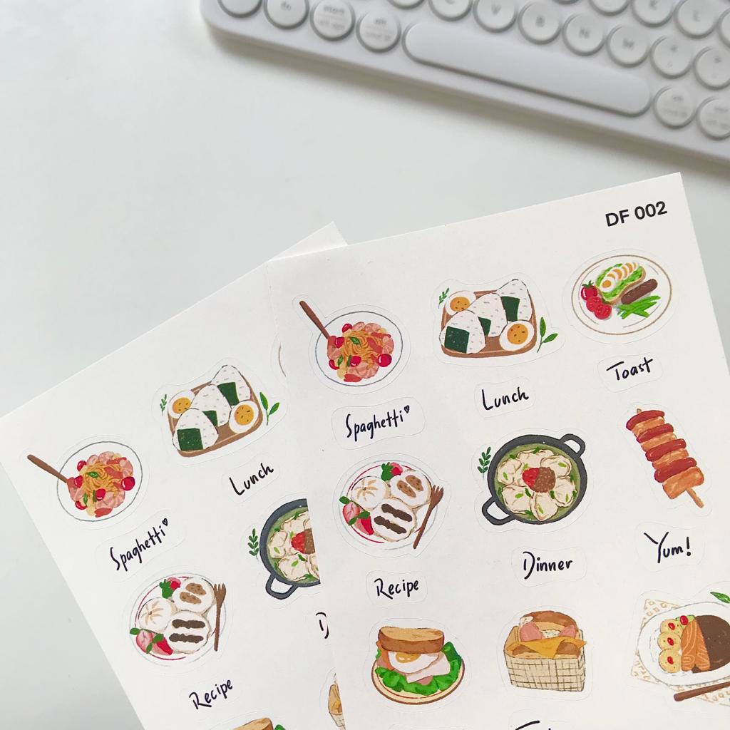 

Korean food sticker/ Stiker makanan korea/ Aesthetic sticker dekorasi jurnal DF002