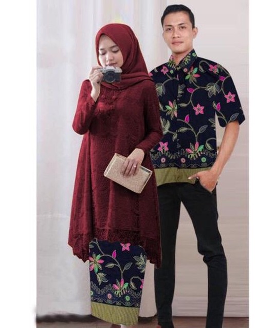 Ready 3 wrna JC Cp Tunik sofie / Couple Tunik Safitri / Baju pasangan batik kebaya