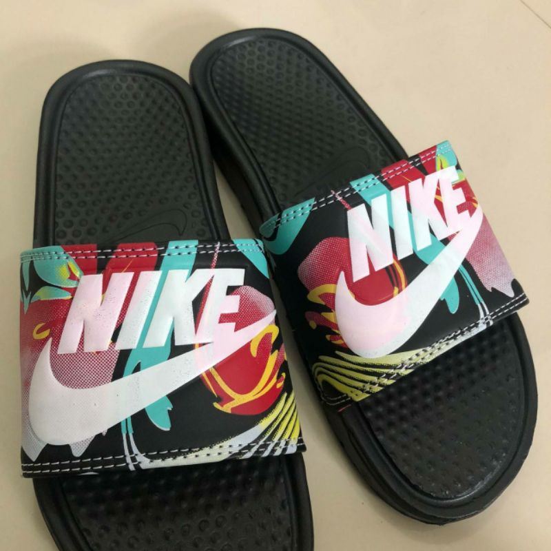 sandal nike benassi swoosh premium original pria wanita-SWOOSH PELANGI