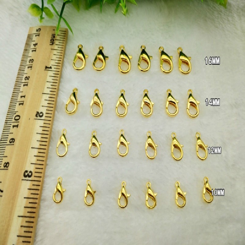 ISI 10PCS LOBSTER CLAPS BAHAN KERAJINAN TANGAN DIY 10MM 12MM 14MM