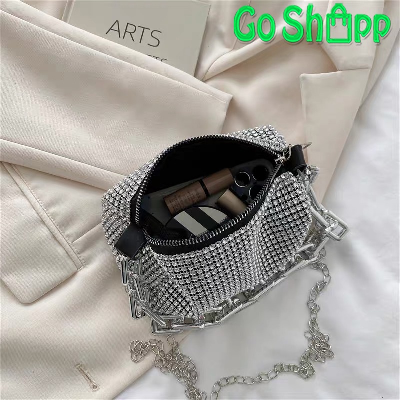 Tas Selempang Wanita Mini Bling Bling Import - Tas Bahu Slempang Wanita Fashion Korea - Tas Pesta Wanita Terbaru Import Kekinian - Tas Korean Style [TB06]