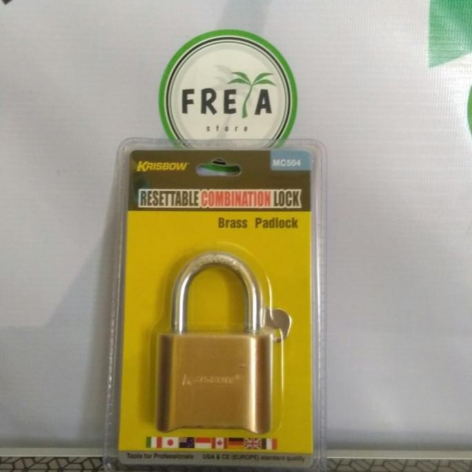 ~~~] krisbow Gembok Kode Kombinasi Angka 4 digit