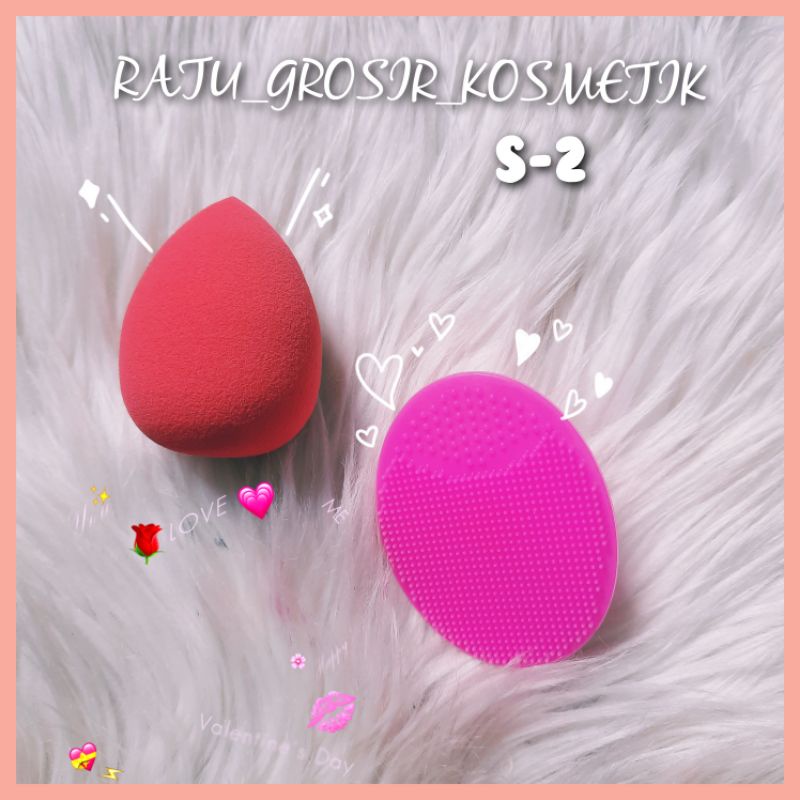 PROMO!!PEMBERSIH WAJAH SILICONE+BEAUTY BLENDER/FOAMER BENTUK KAKI KUCING S-1/JAMUR S-2/GURITA S-3