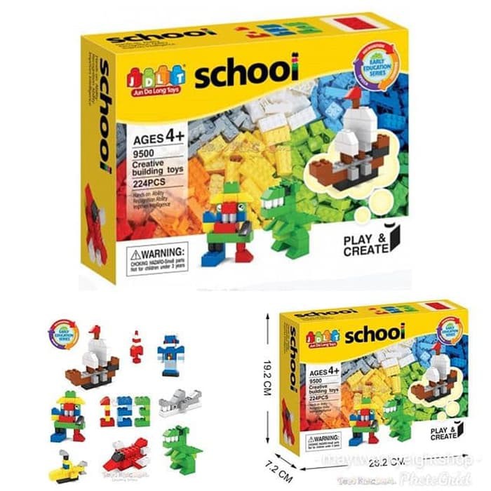 Toys Kingdom JDLT School Series Blocks Set Creative Building Toys Boys
