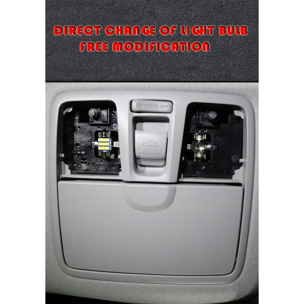 Kualitas tinggi W5W T10 memperhiasi dipimpin mobil Panel interior cahaya Lampu kubah Lampu plat