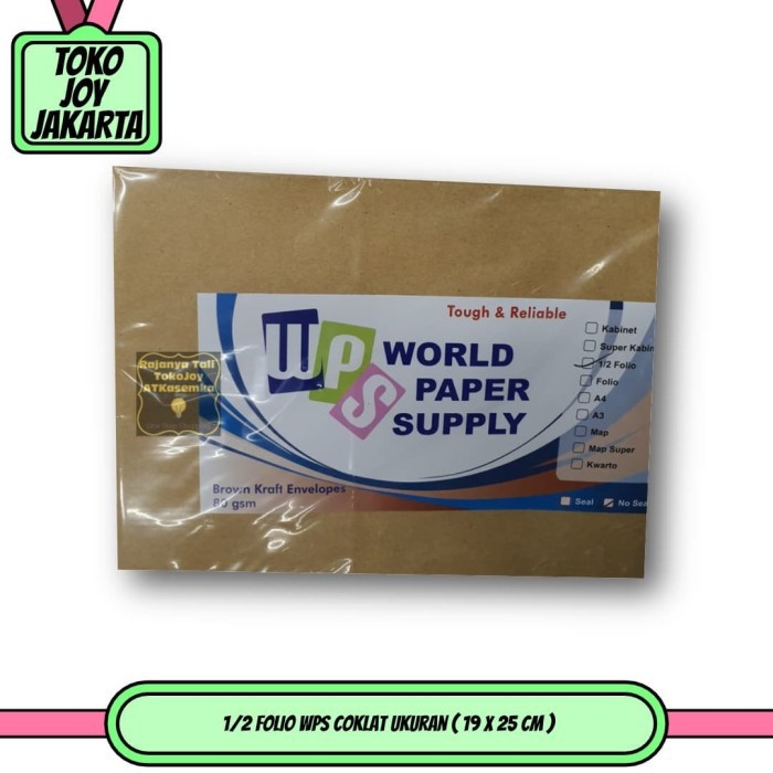 

1/2 FOLIO WPS Coklat Ukuran ( 19 x 25 cm )