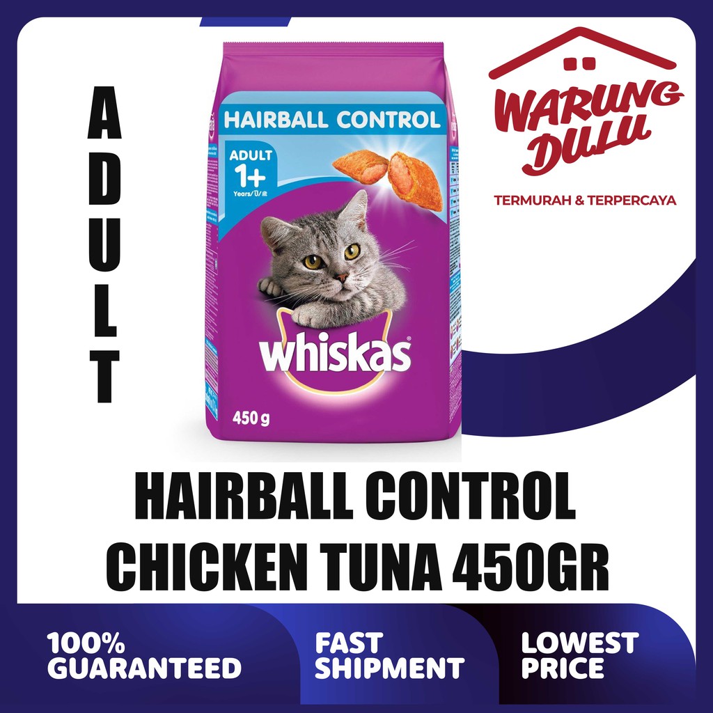 WHISKAS HAIRBALL CONTROL / CHICKEN TUNA 450GR