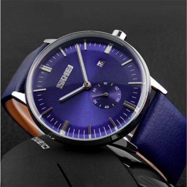 Jam Tangan Pria / Jam Tangan Kulit Analog / SKMEI 9083 Luxury Male genuine Leather Strap / SKMEI