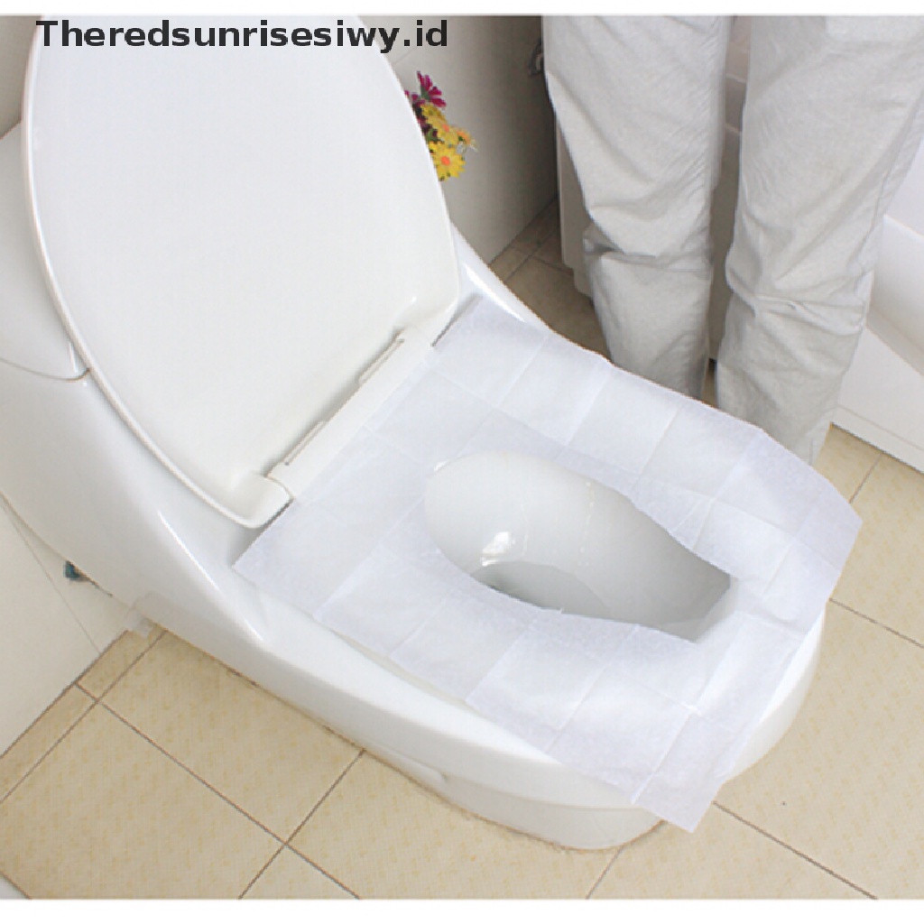 # Alat Rumah Tangga # 1 Pak / 10Pcs Kertas Cover Dudukan Toilet Sekali Pakai