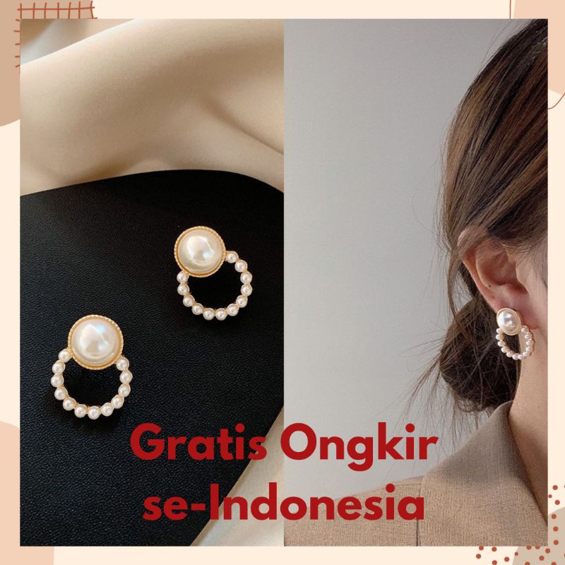anting hijab bulat bawah