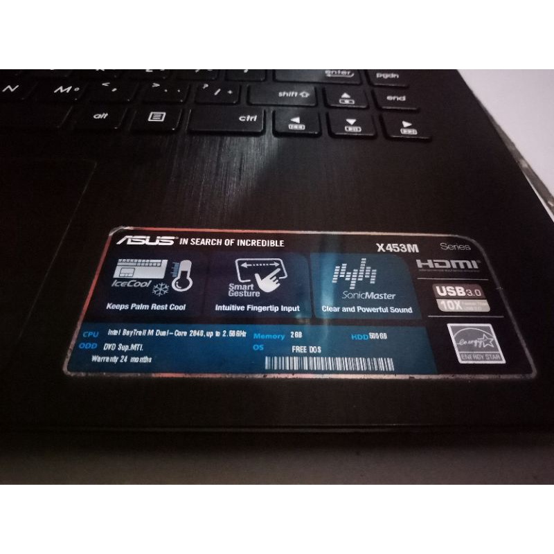 LAPTOP ASUS Dual-Core X453M   , RM 2GB/HDD 500GB/DVD