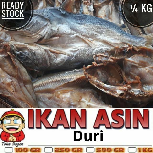 

Ikan Asin DURI / BAUNG 250 gr cap TOKE BAGAN