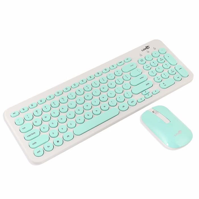 Wireless Bluetooth Keyboard Bundles Combo Set with Mouse green white