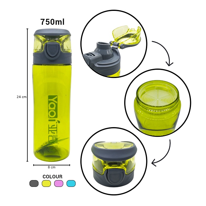 B019-8 Botol Minum Plastik Yaqicup 600ml / Botol Air Minum