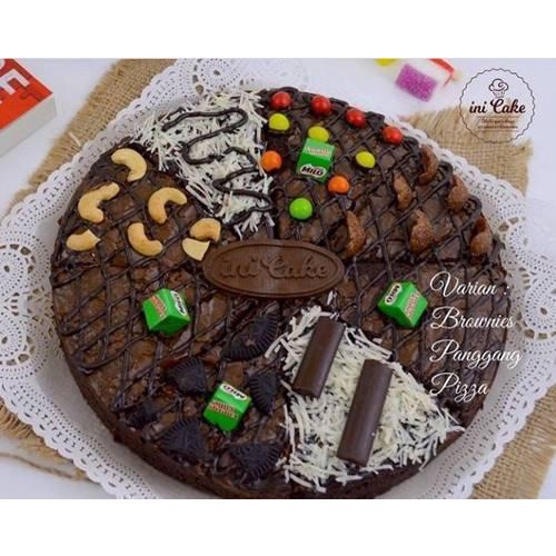 

Inicake - Brownies Panggang Pizza 20 cm choco brownies