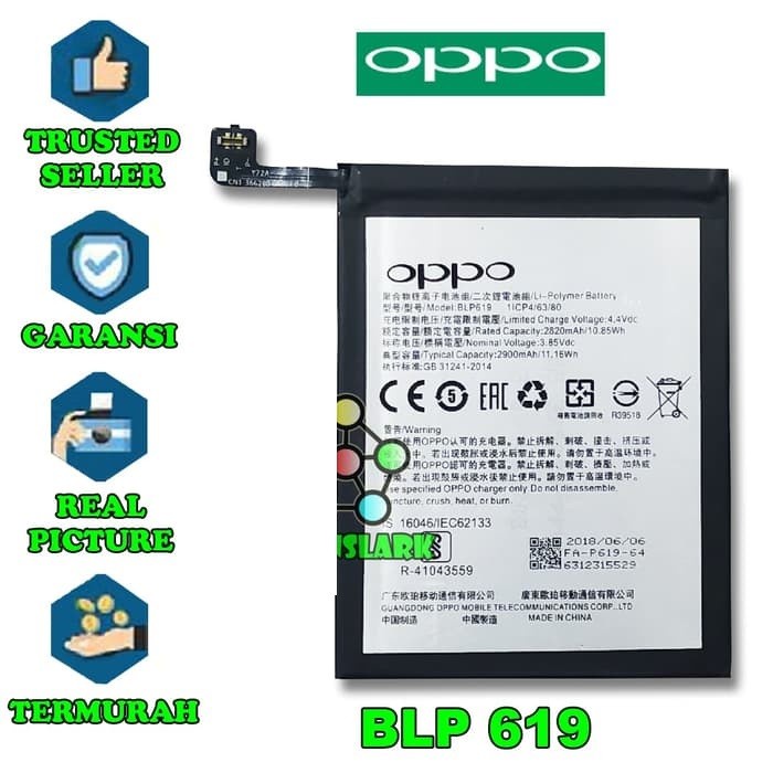 Baterai Oppo BLP-619 / Oppo Neo 10 / A39 / A57 Original Batre Battery Baterai Oppo BLP-619 / Oppo Neo 10 / A39 / A57 Original Batre Battery