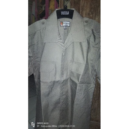 Seragam PDH Jatah Polri Lengan Pendek Original