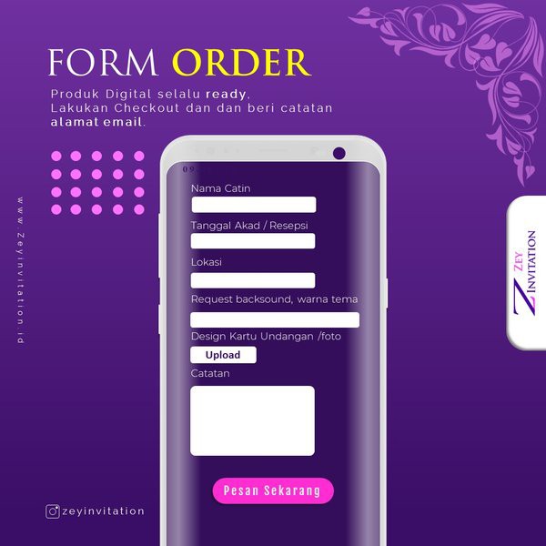 Terlaris undangan digital syari wedding ff05- slideshow animation - zeyinvitation