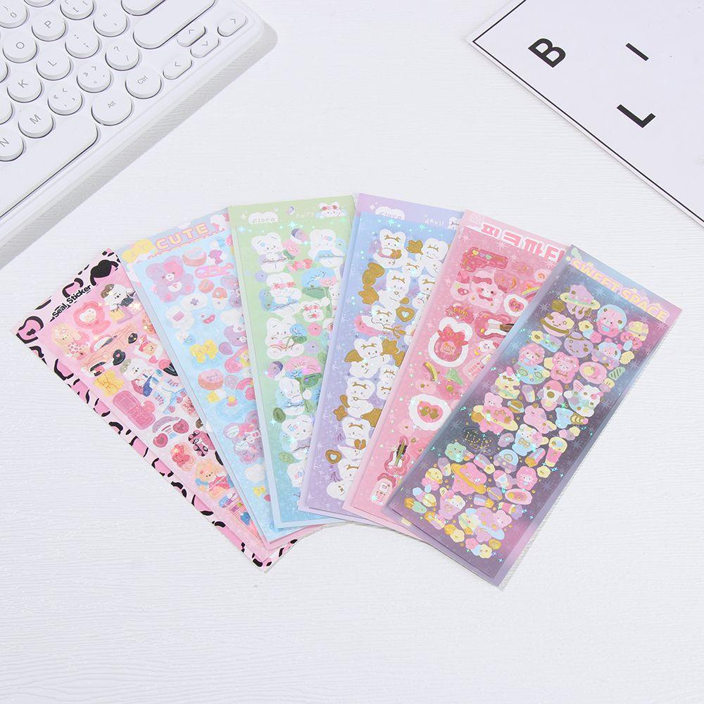 Populer Stiker Laser Lucu Diy Diary Label Jurnal Scrapbooking Hias