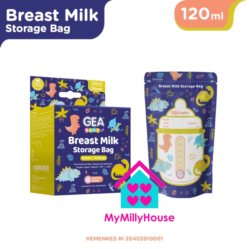 GEA DINOLAND Kantong Asi 120ml / Breastmilk Storage / Asibag Geababy