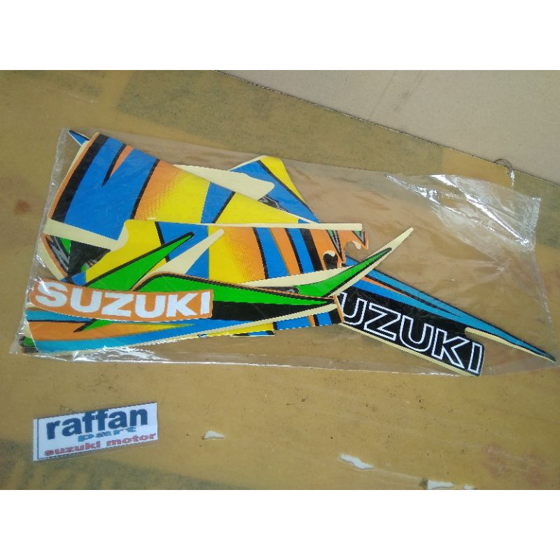 STRIPING SATRIA 2TAK LUMBA HITAM ORANGE