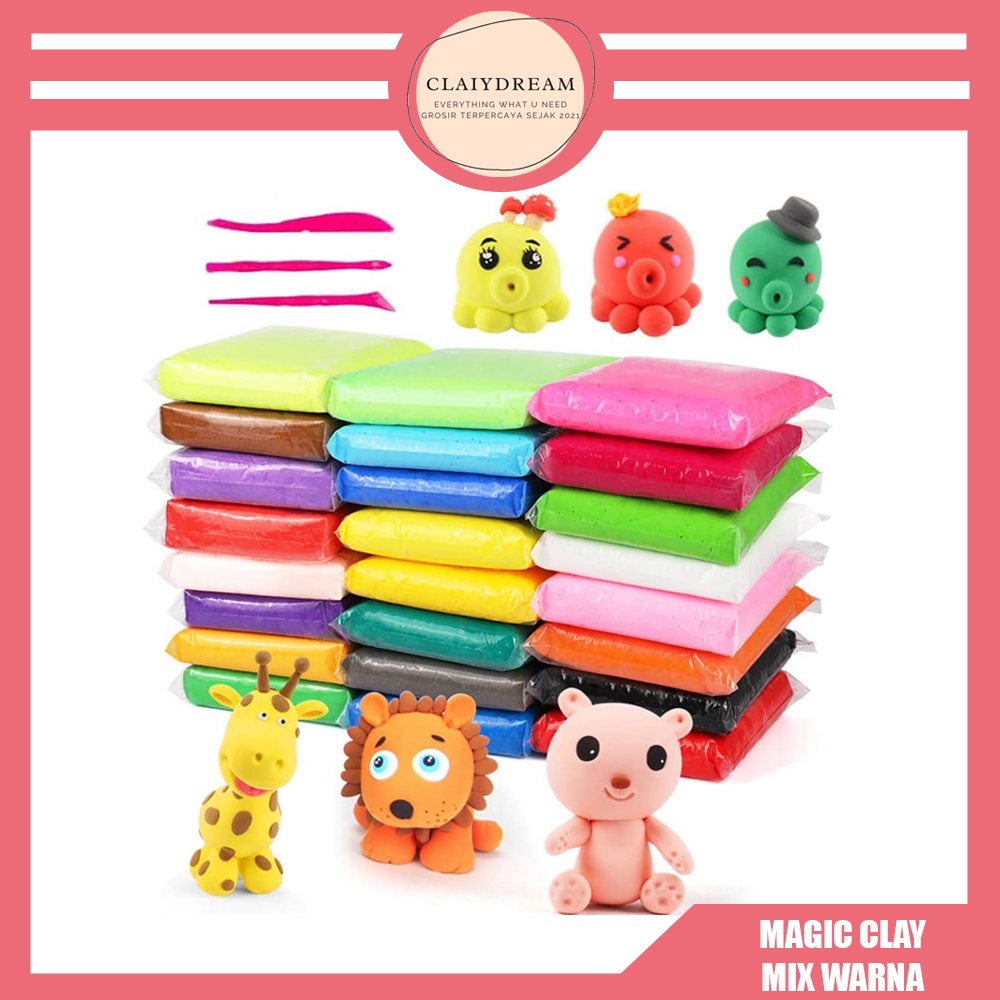 MAGIC CLAY 1 SET ISI 12 WARNA / MAINAN ANAK CLAIYDREAM