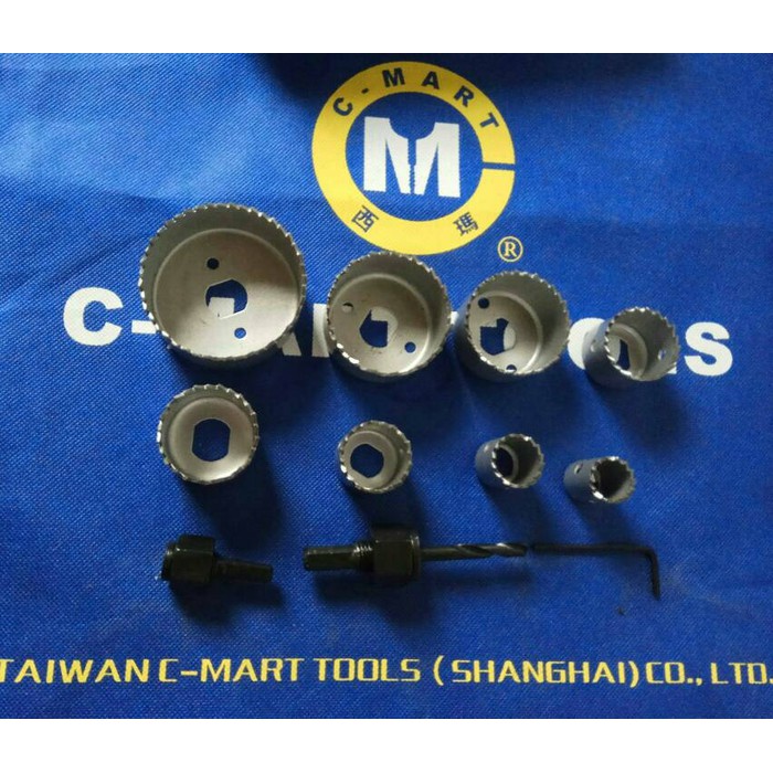 hole saw set 11 pcs ukuran    mata bor peluang kayu dan pipa pvc set