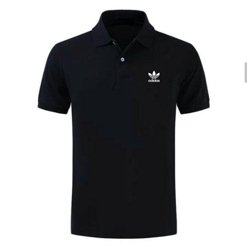 BAJU KAOS POLO PRIA BASIC KERAH HITAM PREMIUM