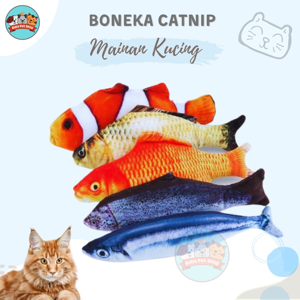 Boneka Catnip Bentuk Ikan Kucing  Mainan Kucing  Shopee 