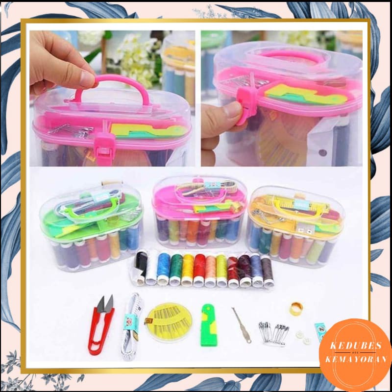 Mini Sewing Kit / Peralatan Jahit 1 Set Lengkap + Box Komplit [KK]