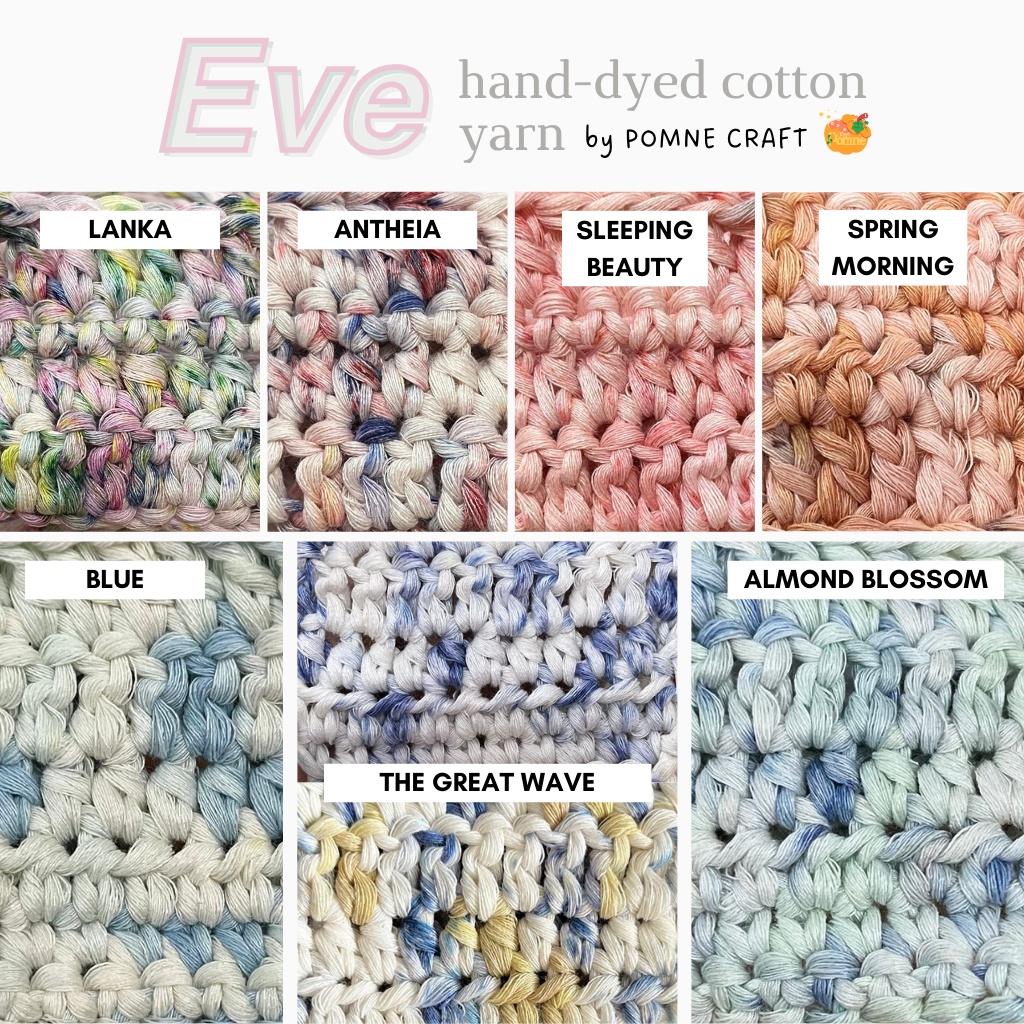 BEST-SELLER! EVE YARN - KATUN HANDDYED 100% COTTON YARN BIGPLY SEMBUR OMBRE RAINBOW HAND DYED YARN