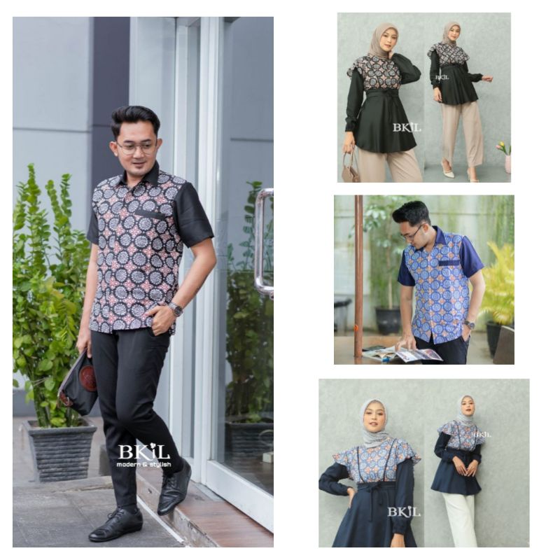 TERBARU COUPLE HEM BLOUSE BATIK ORI BKIL || BLOUSE BATIK KEKINIAN || HEM BATIK KANTOR || BLOUSE KANT