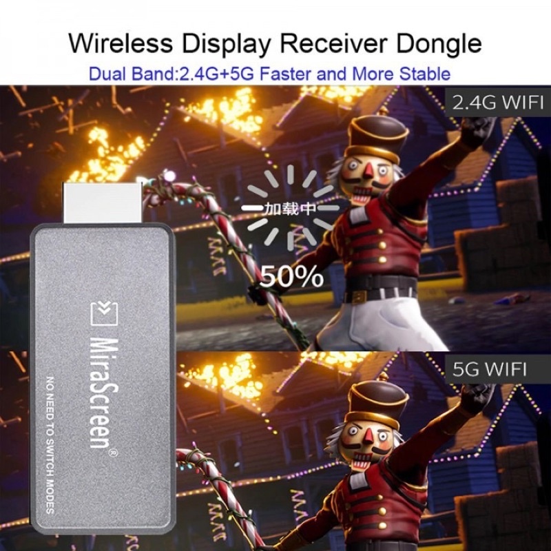 Anycast Wireless HdTV Dongle 5G+2.4G MiraScreen G9 Plus 4K Dual Band