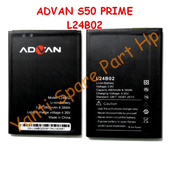 Baterai Advan S50 Prime L24B02 Orignal New