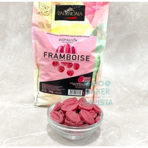 

Valrhona Chocolate Inspiration Raspberry framboise 1kg Couverture bakernbar99 Kualitas Baik