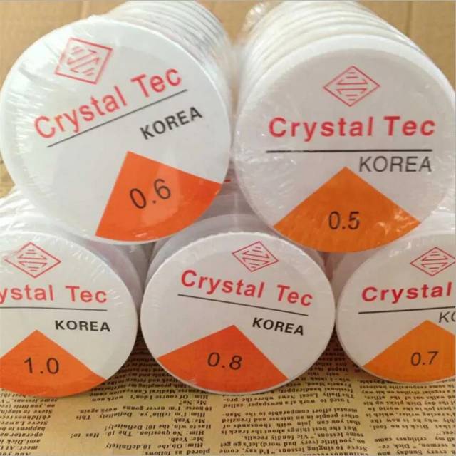 GROSIR Senar elastis bening dan warna 10roll