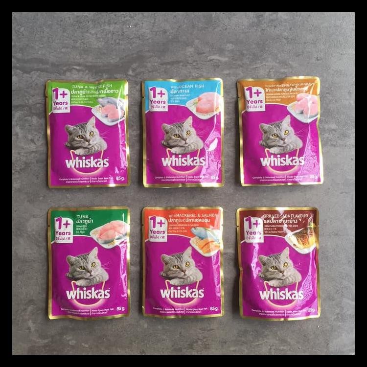 

COD MAKANAN KUCING - WHISKAS ADULT POUCH 85GR KODE 823