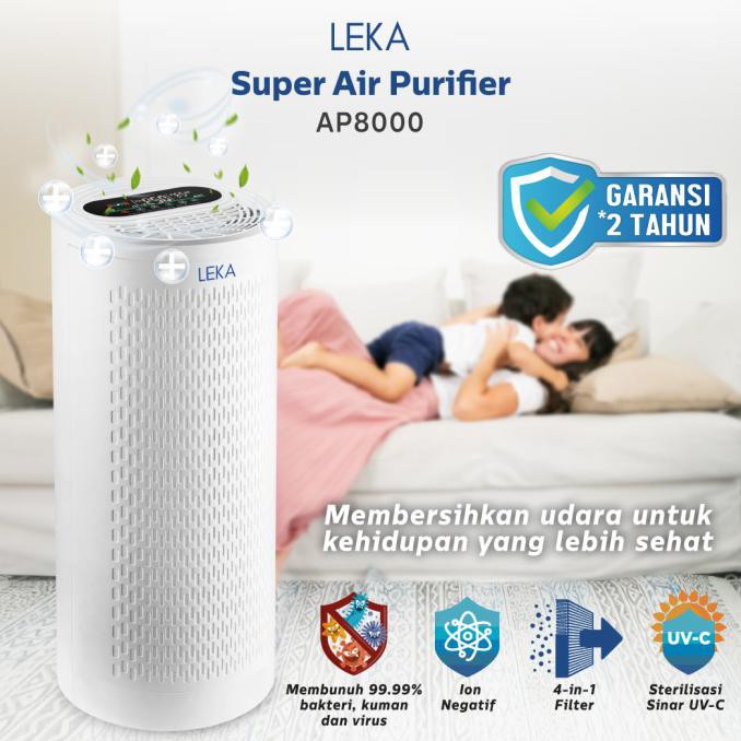 Leka Ap8000 Super Air Purifier - Hepa13 Filter Uvc Ion Negatif Hepa Uv