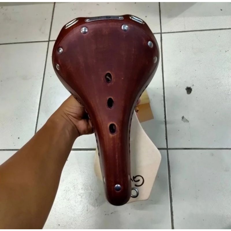 sadel saddle jok sepeda kulit GYES CL-17-A1 calssical brown
