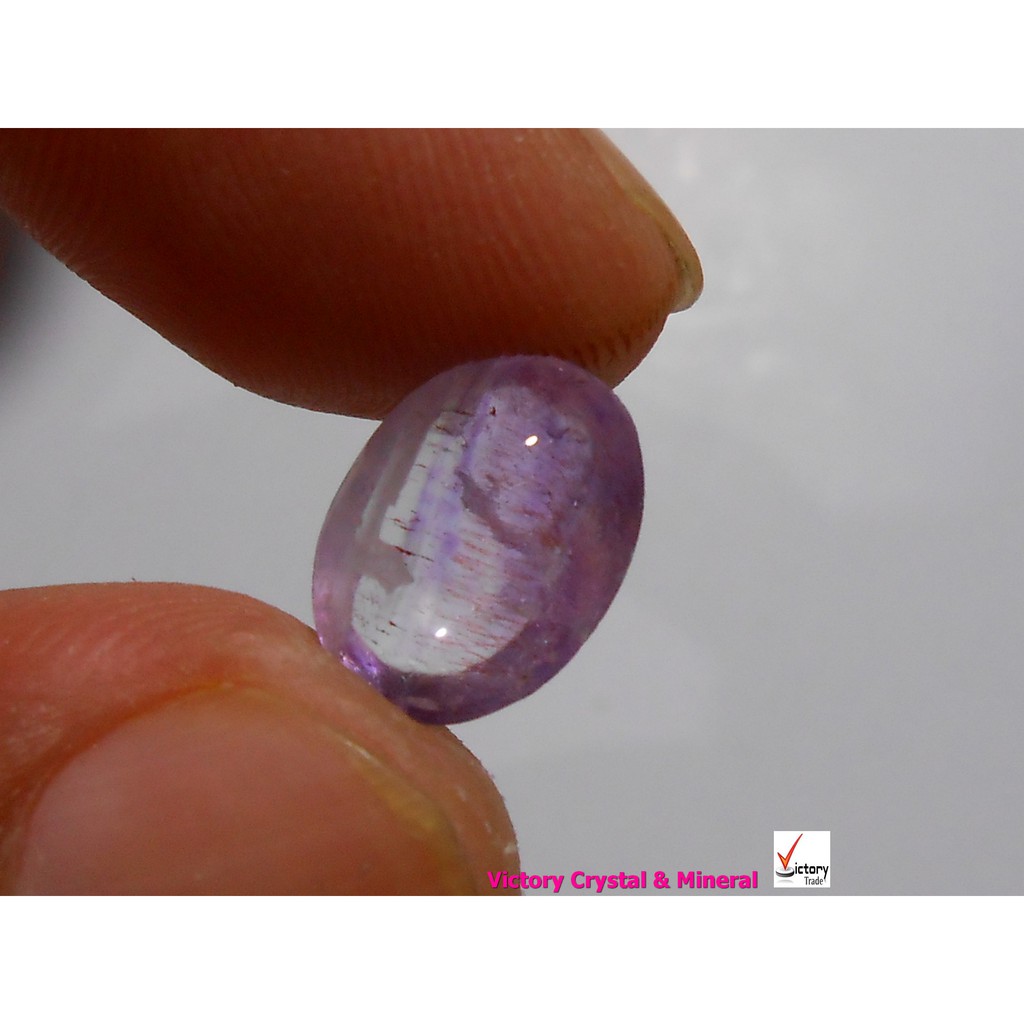 Kecubung Kalimantan Antik & Langka Ungu Rambut Merah Perak Langka Natural 405