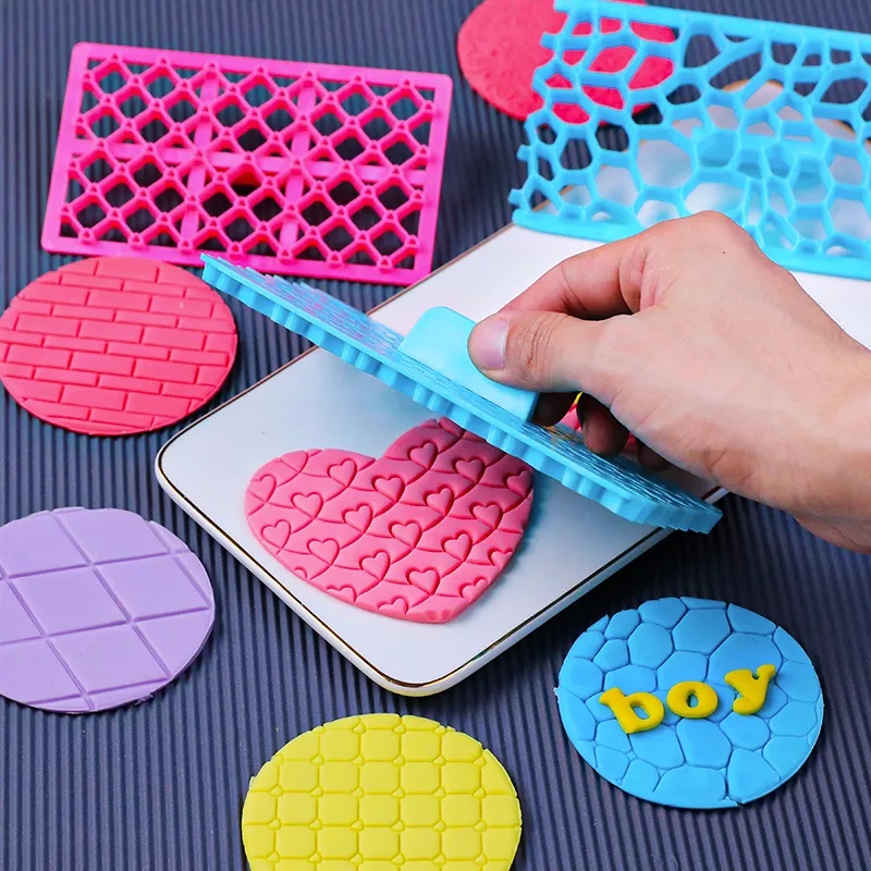 Cetakan Fondant Clay Stamp Cutter Embosser Cetakan Plastik Cupcake