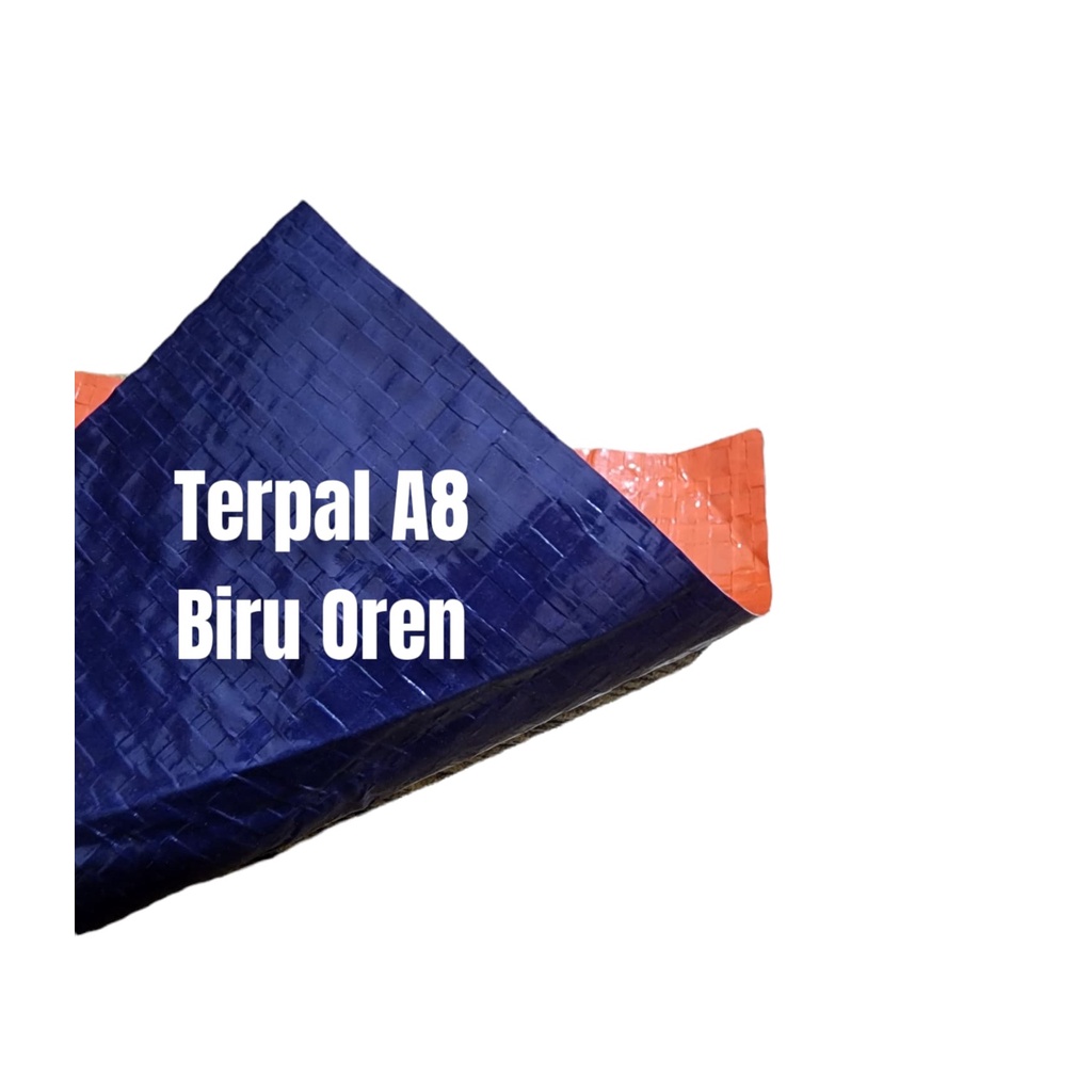 TERPAL A8 3X3 3X4 3X5 4X4 BIRU OREN/ TERPAL LEMBARAN/TERPAL JEMUR PADI/TERPAL WARUNG/TERPAL KOLAM