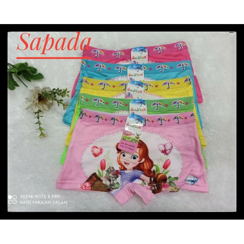Celana Dalam Anak Perempuan/ CD Anak Karakter/ Boxer Guojisan/ Pakaian Dalam Anak Cewek/ Underwear