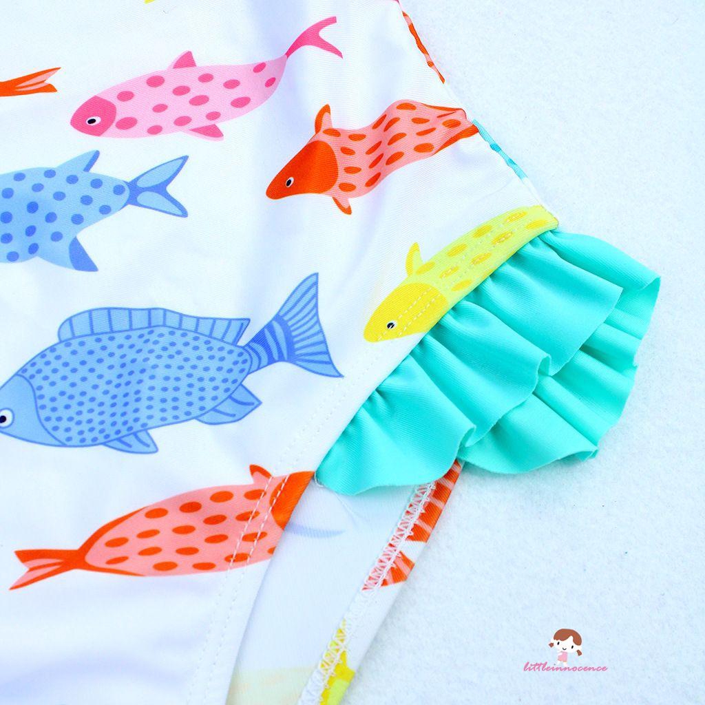 Xzq Baju Renang Bikini Halter Neck Backless Motif Kartun Ikan Untuk Anak Perempuan Shopee Indonesia