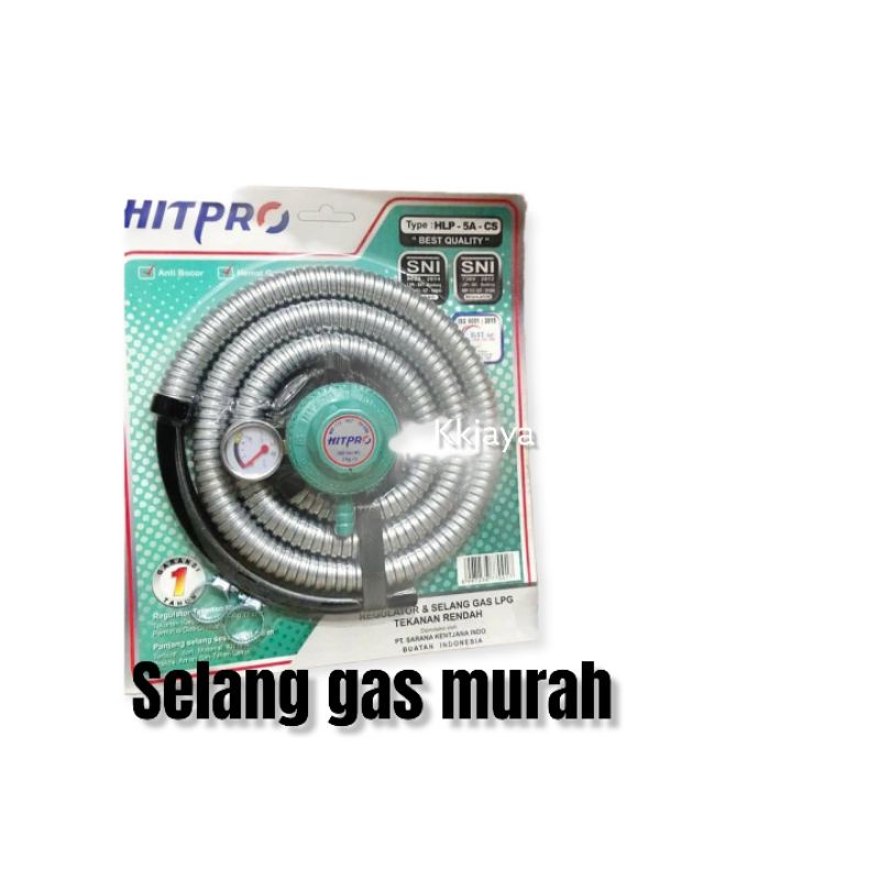 Regulator Gas HITPRO Paket Selang dan Meter (HLP-5A-CS) / selang paket gas /paket gas Lpg hitpro