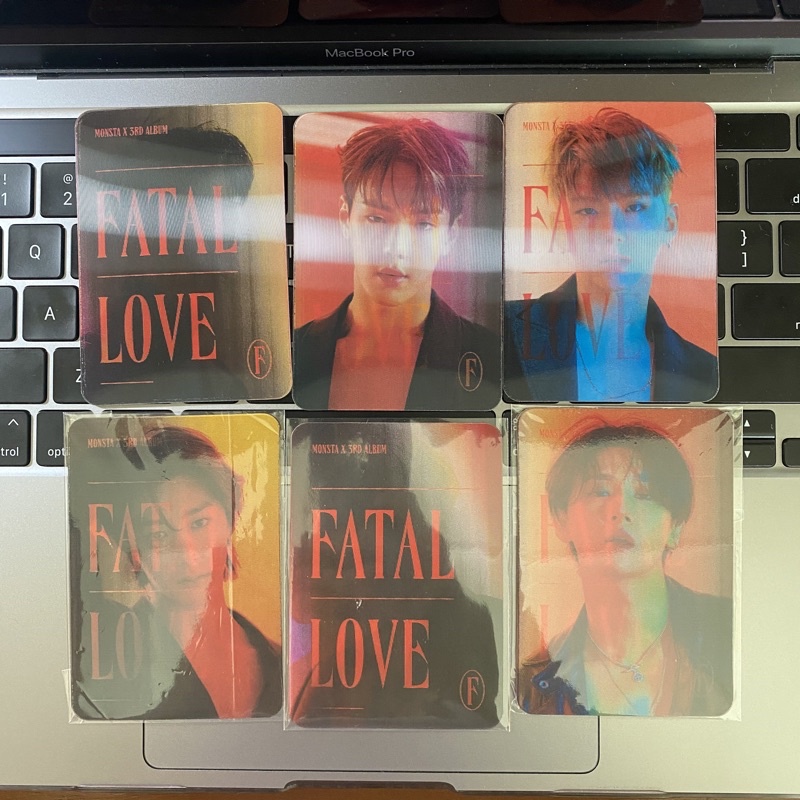 PHOTOCARD PC MONSTA X LENTI FATAL LOVE JOOHONEY SHOWNU KIHYUN HYUNGWON MINHYUK IM