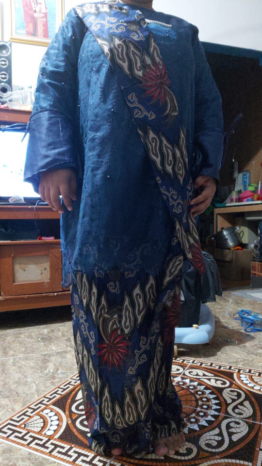 Ada Anak Cowok New Arival Couple Termurah Nayaka Batik - Couple Batik Wilona Tulle Mutiara