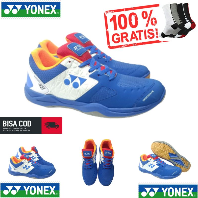 SEPATU BADMINTON YONEX SHB 48 EX - YELLOW BLACK - POWER CUSHION - Premium