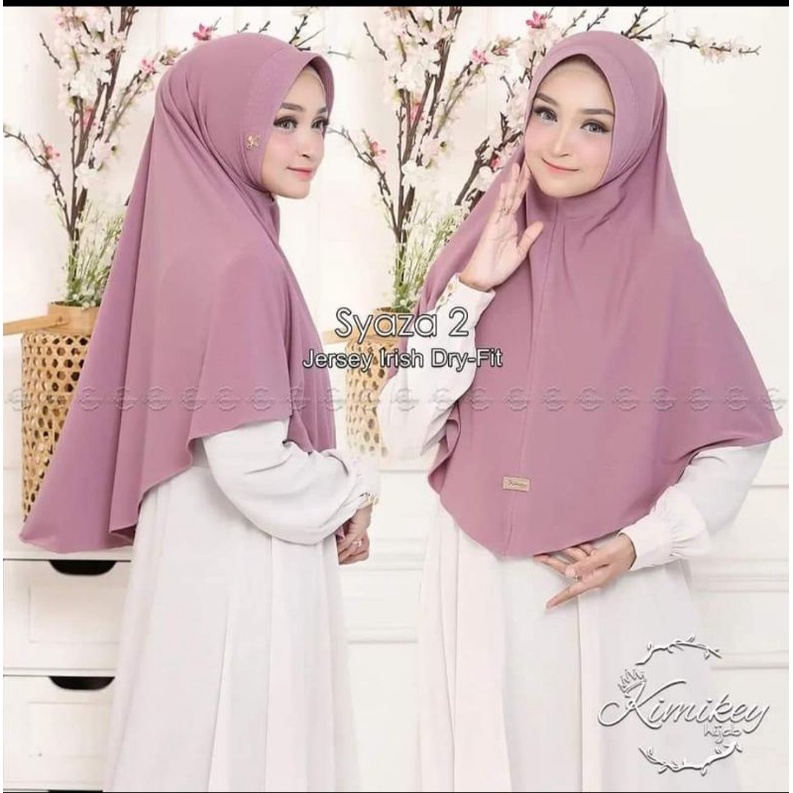 129 BERGO JUMBO SYAZA ORI KIMIKEY HIJAB | JILBAB INSTAN KERUDUNG ORIGINAL