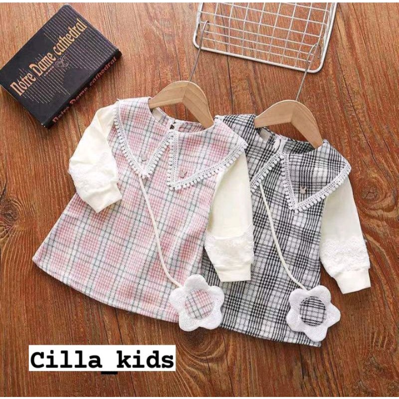 Dress Tweed Import kualitas Premium> Dress Anak Anak Perempuan Terbaru